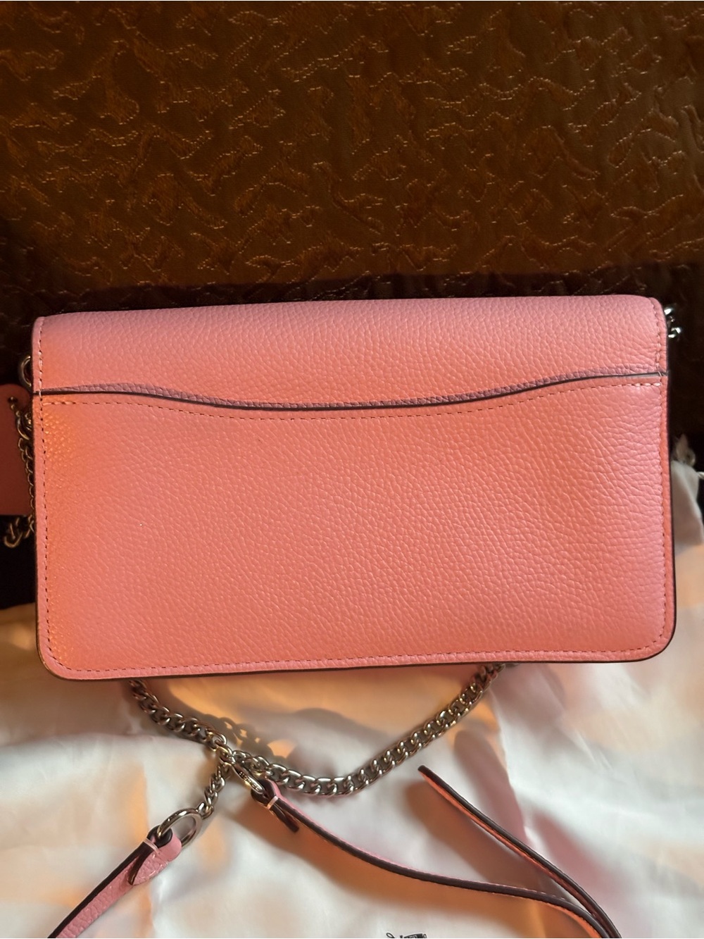 Coach Tabby Pink Leather Crossbody with Chain NWOT - Picture 3 of 11